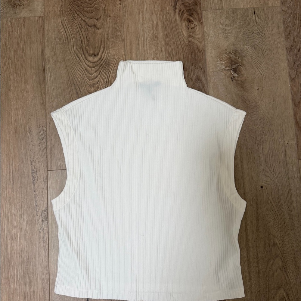 Maje White Sleeveless Crop Top